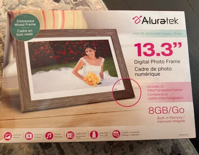 Aluratek Digital Picture Frame 13.3” Interchangeable Frame - Image 1 of 4