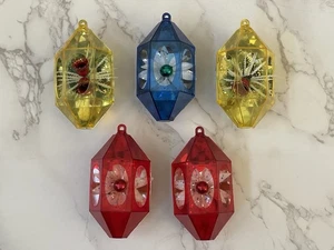 Juego de 5 Adornos De Navidad Brite Joya De Colección Flores Florales 3D Hexágono Hexagonal - Imagen 1 de 12