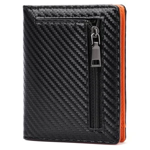 Mens Wallet Slim Bifold RFID Blocking Thin Credit Card Holder Genuine Leather... - Picture 1 of 8