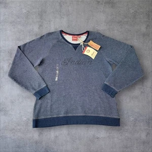 Indian Motorcycle Damen Logo Pullover Größe Large Blau Pulli Sweatshirt Neu mit Etikett - Bild 1 von 12