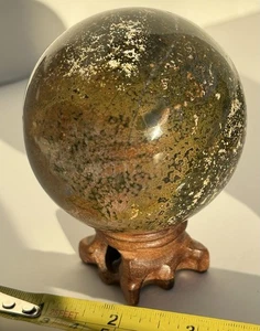 Ozeanjaspis Kugel 586g Madagaskar Kugelstein mit Ständer - seltene Einzelmine - Bild 1 von 23