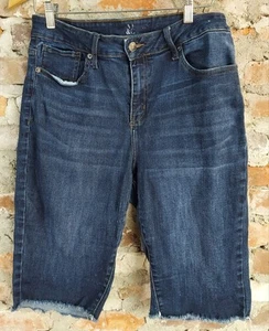 Pantalones Cortos NY Co Bermudas Para Mujer Talla 14 Jean Denim Corte Z - Imagen 1 de 3