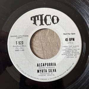 PROMO 45 TICO: Myrta Silva – Mujer En Luna Llena / Acapurria vg+ LATIN SOUL - Imagen 1 de 4