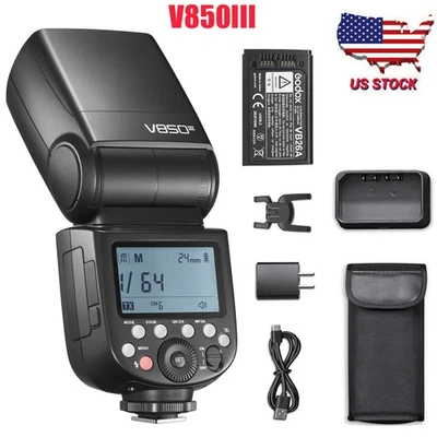 Godox V850III HSS 2.4G Camera Flash Speedlite for Canon Nikon Sony Fuji Olympus - Image 1 of 4