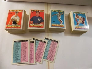 Lote de 300 mini tarjetas/pegatinas de béisbol Topps Super Stars 1988 - Imagen 1 de 7