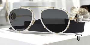 Gafas de sol para mujer VERSACE VE2232 147187 blanco gris oscuro 61 mm - Imagen 1 de 7