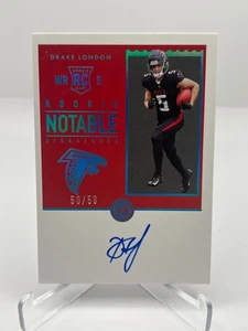 2022 PANINI ENCASED FOOTBALL DRAKE LONDON RC 50/50 SAPPHIRE AUTOGRAPH NO. RNS-DL - Picture 1 of 2