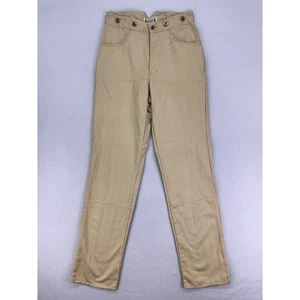 Vintage klassische Old West Styles Frontier Hose Damen 11 khaki hoher Bund Cowgirl - Bild 1 von 13