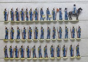 39 Zinnfiguren Frankreich Marineinfanterie Infanterie Napoleon 30mm bemalt - Bild 1 von 1