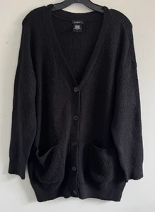 MAX & MIA Ladies Soft Touch Cardigan Black Size L Brand New - Picture 1 of 7