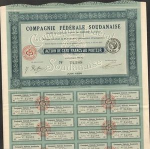 COMPAGNIE FEDERALE SOUDANAISE (BAMAKO SOUDAN) (I) - Foto 1 di 1