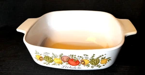 Piatto casseruola vintage Corning Ware 1 quarto Spice of Life L'Echalote A-1-B USA! - Foto 1 di 7