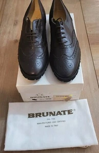BRUNATE Made in ITALY. USA Size 12.5/EU 43.5 Brown Dixon Leather. New In Box. - Picture 1 of 21