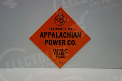 Reddy Kilowatt APPALACHIAN POWER DIE CUT HEAVY-THICK GREAT ELECTRICIAN GIFT SIGN - Image 1 of 3