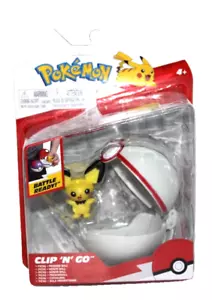 NEW Pokemon PICHU Clip N Go Battle Figure and Ball mini action figure NIB 2022 - Picture 1 of 3