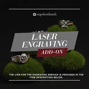 Servicio de grabado láser Napoleonbands para interior de anillo de tungsteno o titanio - Imagen 1 de 2