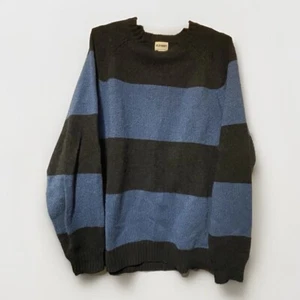 Suéter Old Navy Para Hombre Talla Grande Rugby Rayas Manga Larga Azul Mezcla Lana - Imagen 1 de 5