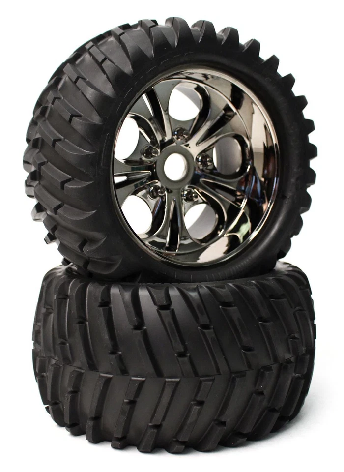 CEN Racing - "V-Pattern" Wheels & Tires (Pre-Glued, 1pr), for Colossus XT - Image 1 of 1