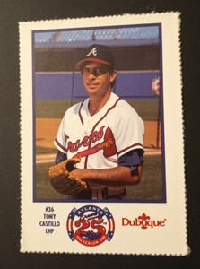 1990 Dubuque Perforated Atlanta Braves Tony Castillo VZ