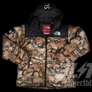 FW16 SUPREME THE NORTH FACE NUPTSE JACKET LEAVES TNF SIZE M MEDIUM 2016 - Picture 1 of 5