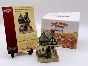 Retro 1990s DAVID WINTER Ornamental Ceramic Cottages  Maid Marian’s Retreat Boxe - Picture 1 of 12