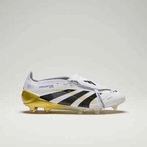 adidas Predator Elite Fold-Over Tongue FG JI1095 Cloud White / Core Black / Gold - Picture 1 of 11
