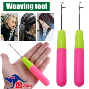 2pcs Weaving Tool Hook Dreadlock Needle Hair Crafts DIY Crochet Braid Latch AU - Picture 1 of 11