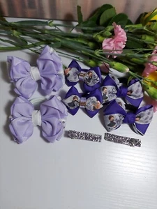 Lazos de cinta para el cabello en tonos morados (juego). - Imagen 1 de 6