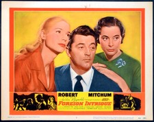 FOREIGN INTRIGUE 1956  Robert Mitchum, Geneviève Page, Ingrid Thulin  LOBBY CARD