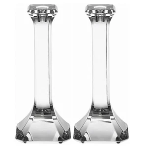 Paire de bâtons de bougies en cristal Orrefors Regina 10 7/8" - Photo 1/7