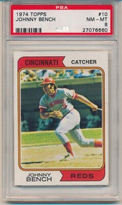 1974 Topps Johnny Bench (HOF) (#10) PSA8 PSA (No Offers)