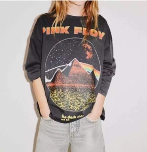NWT ZARA GIRL’S “THE DARK SIDE OF THE MOON” PINK FLOYD 1973 WORLD TOUR TSHIRT L - Picture 1 of 9
