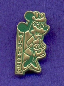 Minnie Mouse hält ihre Handtasche Vintage Walt Disney Productions Anstecknadel - grün - Bild 1 von 1