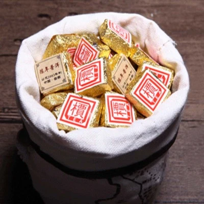 50 g-500 g Yunnan té Puerh maduro a granel Bohai té Puer cocido mini té de ladrillo 1 pieza/taza Foto 1 de 4