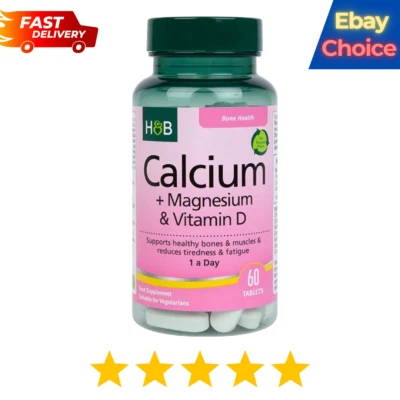 HOLLAND & BARRETT H&B Calcium Magnesium & Vitamin D – 60 Tablets Bone Health Support UK