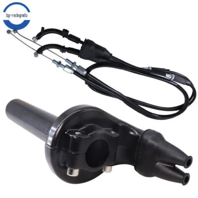 For Honda CRF450R CRF450X Throttle Cable + Twist Throttle Accelerator Grip - Image 1 of 4