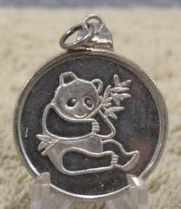 Vintage Pandabär 1/4 Feinunze .999 Silber rund im Anhänger - Bild 1 von 2