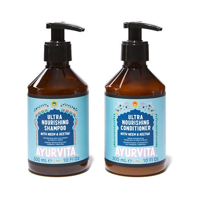 AyurVita Neem Natural Organic Vegan Anti Dandruff Shampoo and Conditioner Set - Image 1 of 4