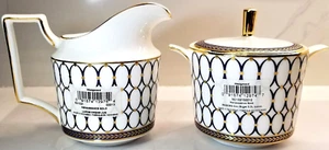 Wedgwood Renaissance Gold Covered Sugar and Creamer with Tag no box - Picture 1 of 19