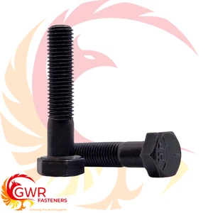 M22 x 2mm x 70mm FINE PITCH PART THREADED HEXAGON BOLT 10.9 SELF COLOUR - DIN960 - Picture 1 of 2