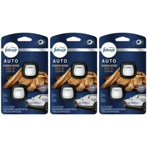 Febreze Auto Car Air Freshener Air Vent Clip Sandalwood Scent 2 Pack Lot of 3 - Picture 1 of 7