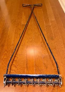 1920s Antique MONTA MOWER Push Blue LAWN MOWER Vintage Traverse City MI Michigan - Picture 1 of 14