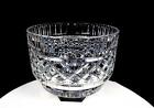 Crystal Clear Industries Criss Cross Vertical Cuts Vintage 7.8" Footed Bowl 1990