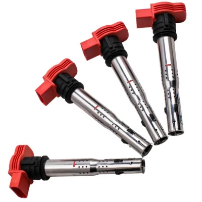 Set of 4 Ignition Coil Pack For Audi A4 A5 R8 & VW Golf GTI 2.0T FSI 06E905115F - Image 1 of 4