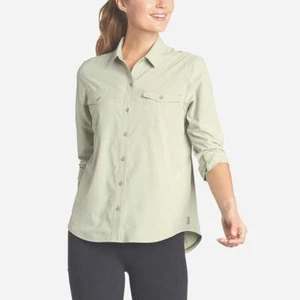 Eddie Bauer Women Departure Long-Sleeve Button Down Shirt (Choose Size and Color - Picture 1 of 5