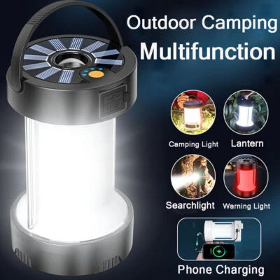 MARKENLOS LED SOLARLEUCHTE CAMPING LAMPE USB AUFLADBAR SOLAR LATERNE AKKU GARTEN ZELTLAMPE
