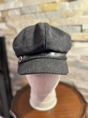 Gorra de boyero gris espiga Nine West para mujer con hebilla nueva con etiquetas Foto 1 de 4