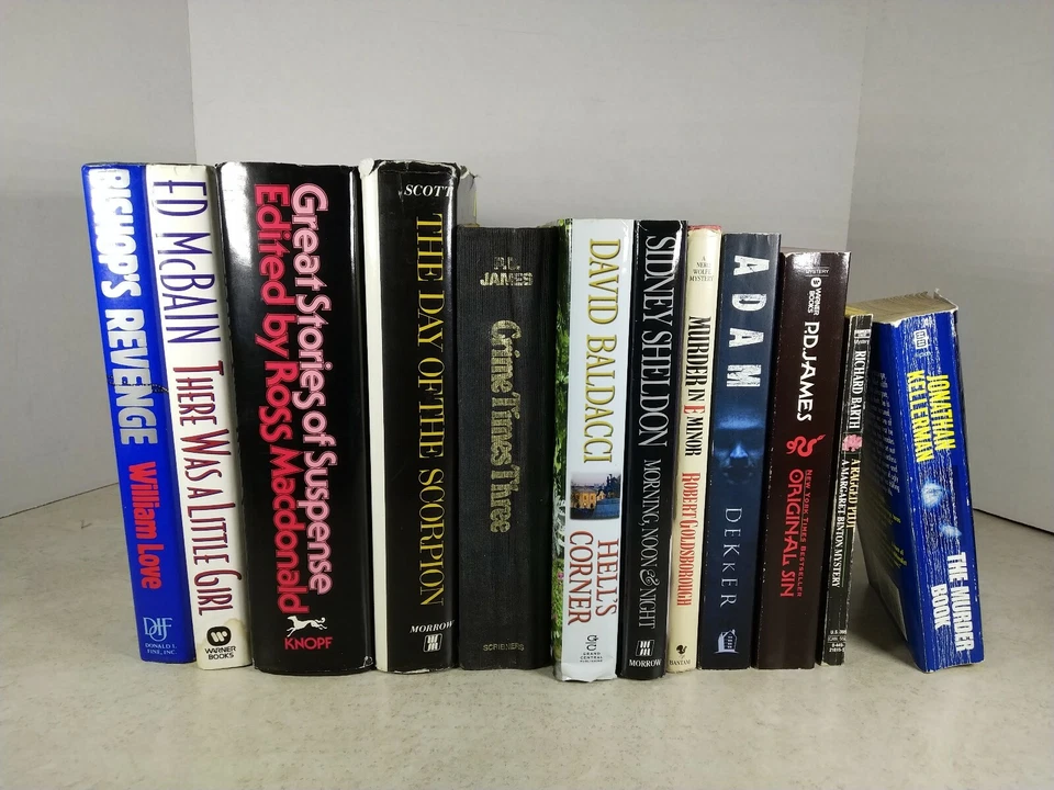 Suspense Thriller Book Lot Of 12 PD James, Ed McBain, More Foto 1 de 1
