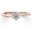 Lab Created Diamond Ring Round 0.50 Carat Solitaire 14k Rose Gold Sizable