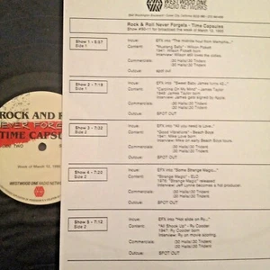RADIO SHOW: R & R CAPSULES 3/12/90 MIKE LOVE,JAMES TAYLOR, RY COODER,JEFF COODER - Picture 1 of 1
